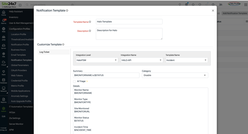 Site24x7 Adds Amazon MemoryDB and HaloITSM Integrations