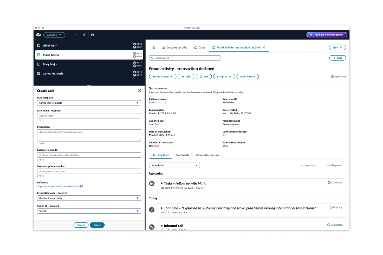  screenshot - Amazon Connect Review: Pros, Cons, Features & Pricing