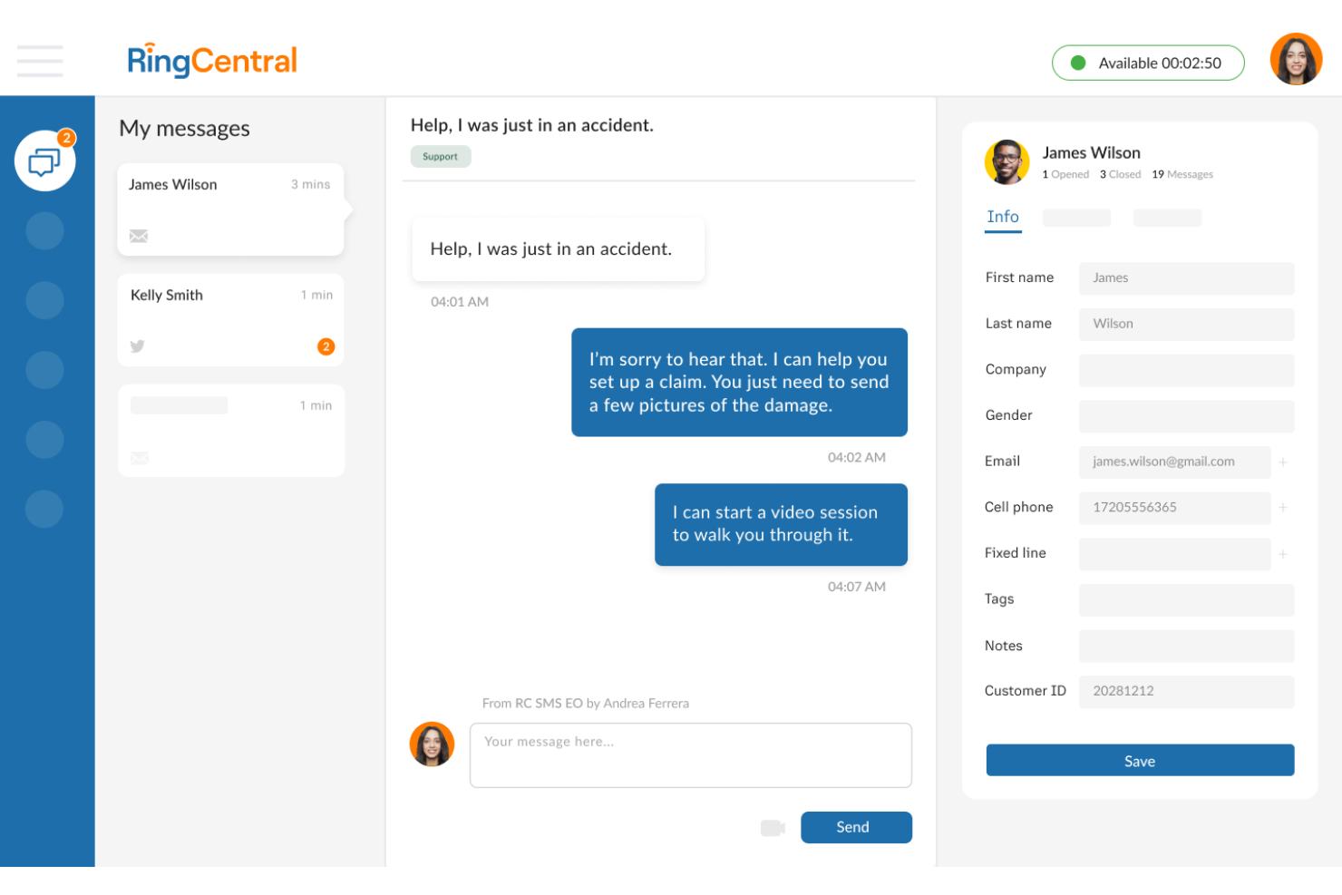  screenshot - Avis sur RingCentral : avantages, inconvénients, fonctionnalités & tarifs
