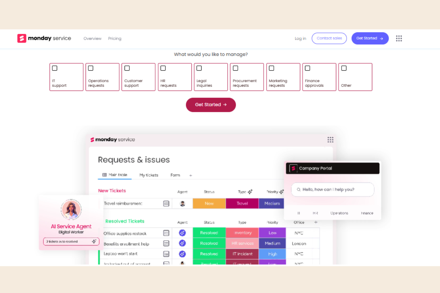  screenshot - monday service Test: Vorteile, Nachteile, Funktionen & Preise