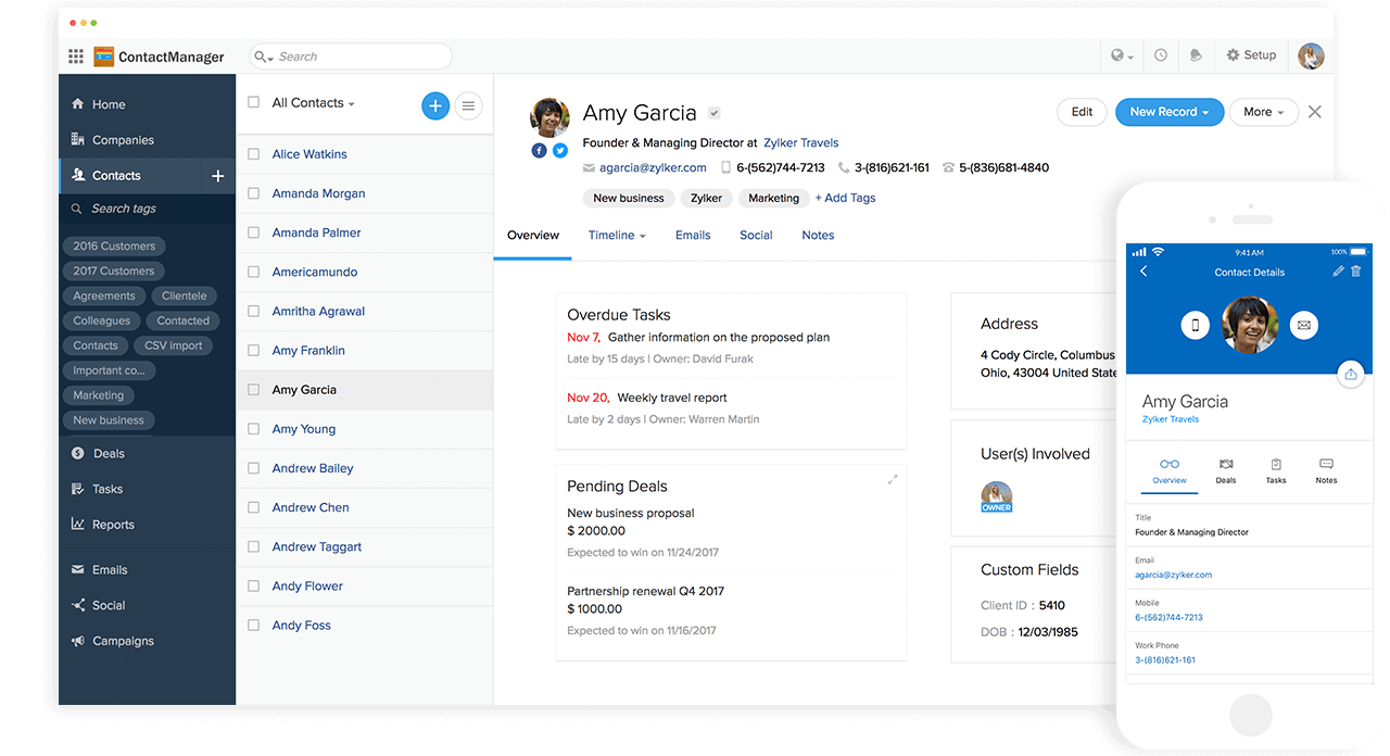  screenshot - Zoho-CRM-Bewertung: Vor- und Nachteile, Funktionen & Preise