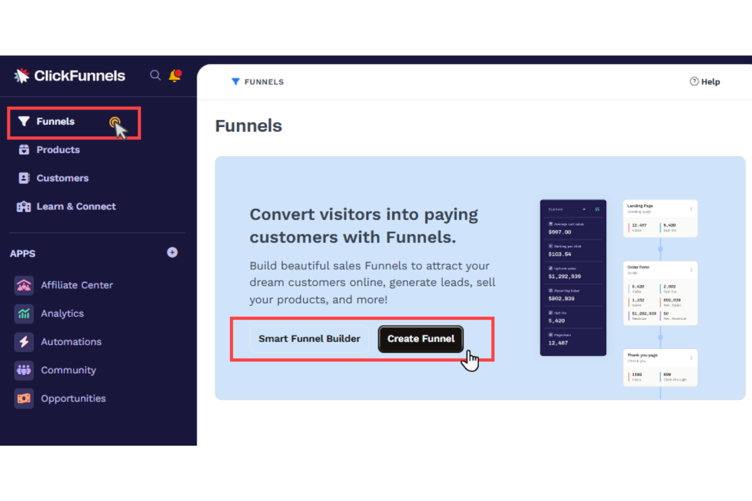  screenshot - Reseña de ClickFunnels: ventajas, desventajas, funciones y precios