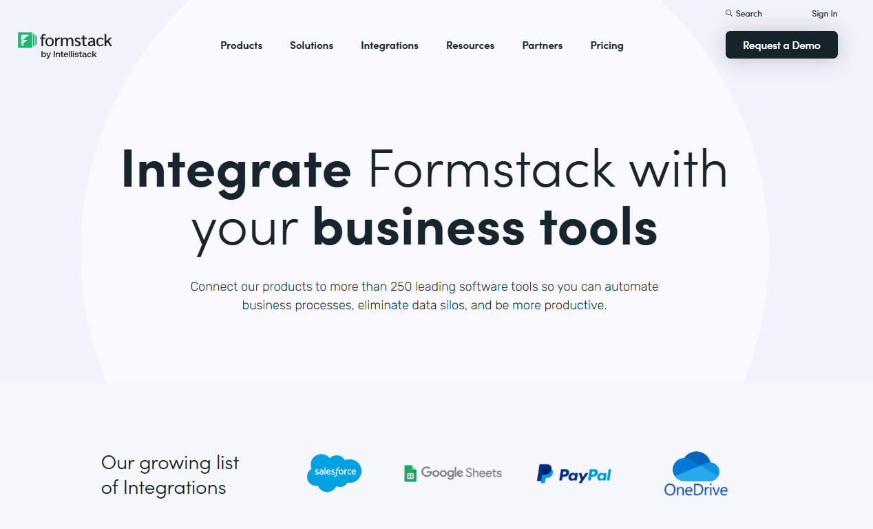  screenshot - Formstack-recension: Fördelar, nackdelar, funktioner och priser
