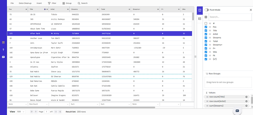  screenshot - Gigasheet-beoordeling: voordelen, nadelen, functies en prijsstelling