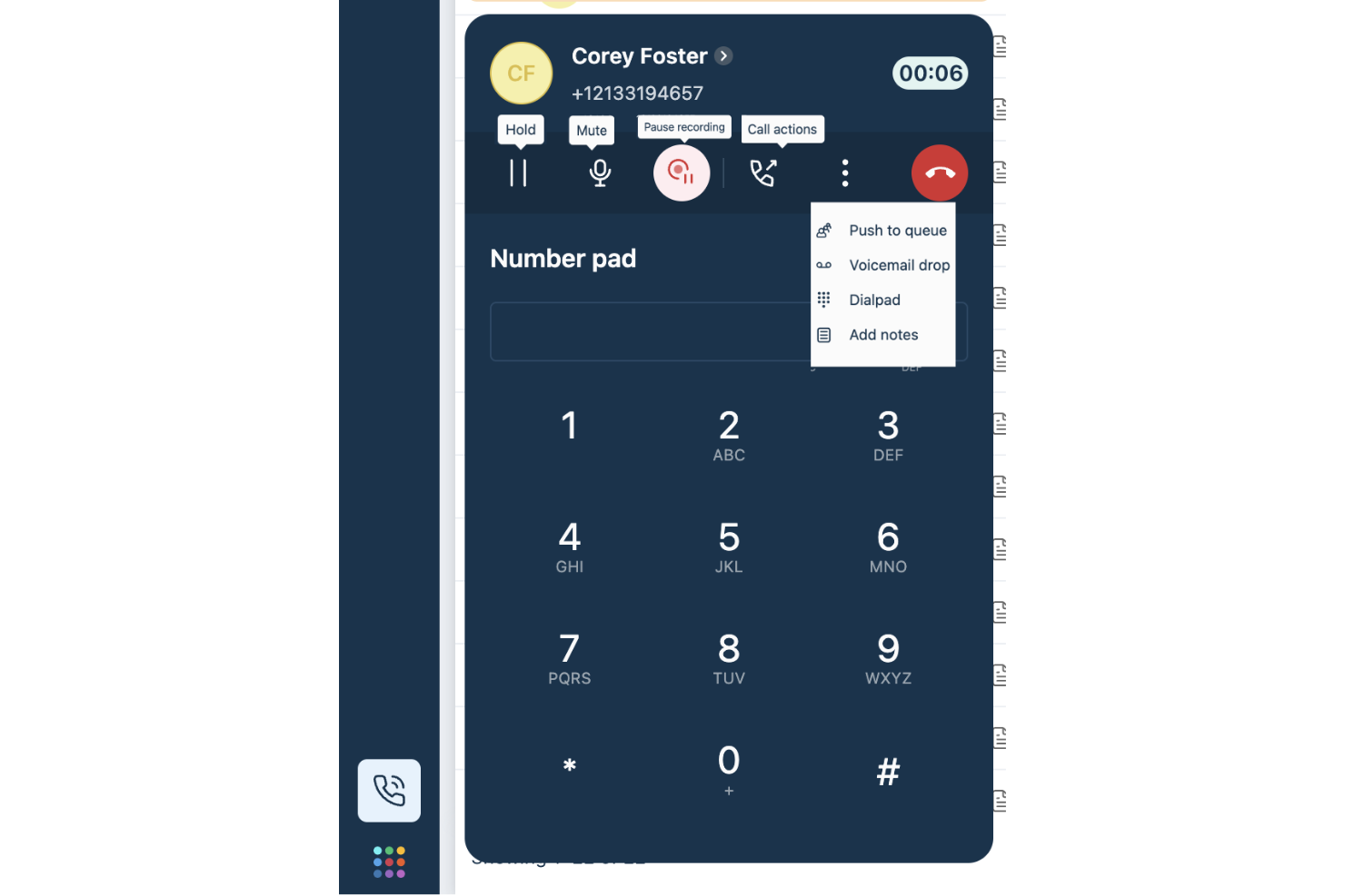  screenshot - Anmeldelse af Freshcaller: Fordele, ulemper, funktioner og priser
