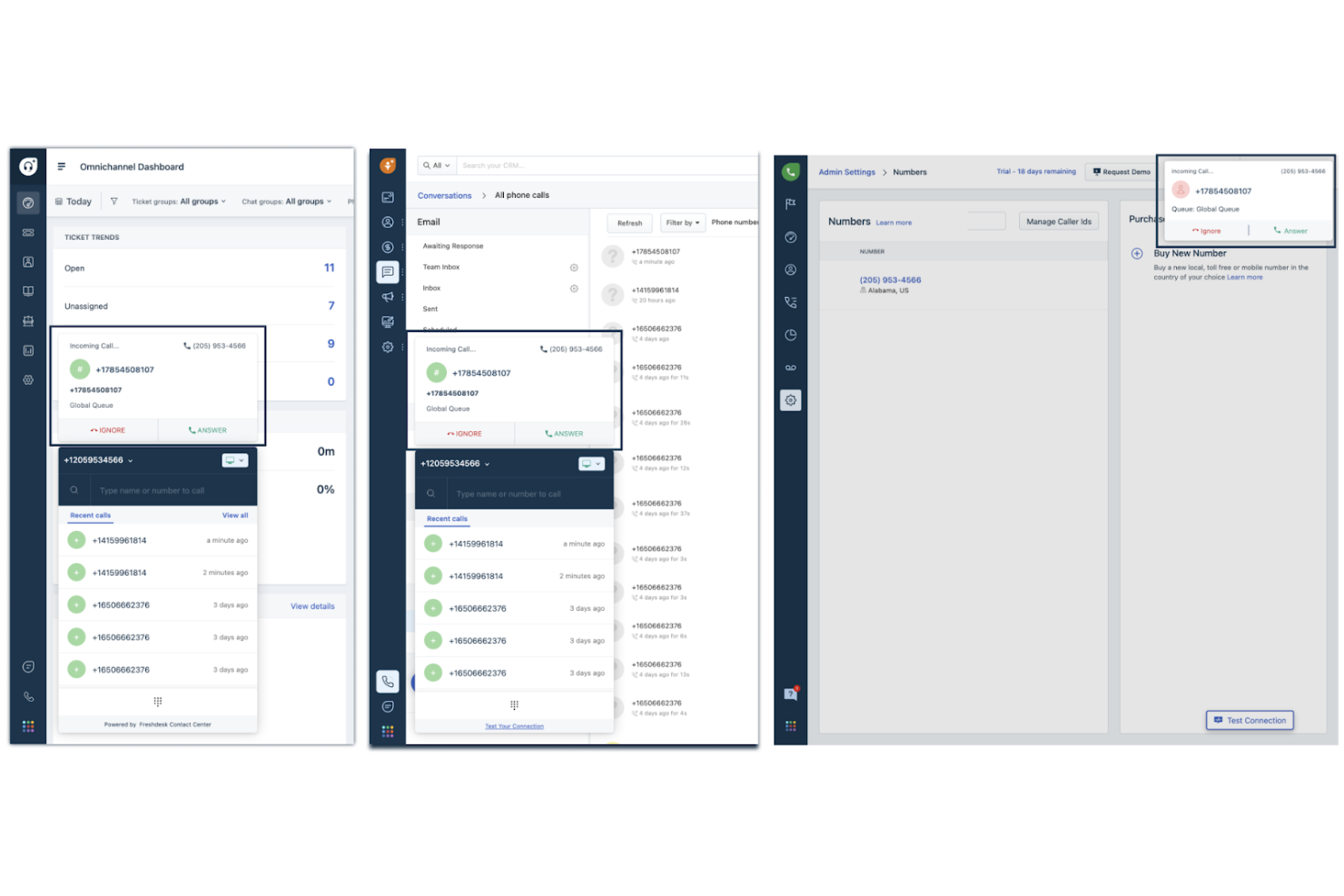  screenshot - Anmeldelse af Freshcaller: Fordele, ulemper, funktioner og priser