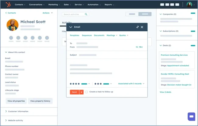  screenshot - HubSpot Service Hub Beoordeling: Voordelen, Nadelen, Functies en Prijzen