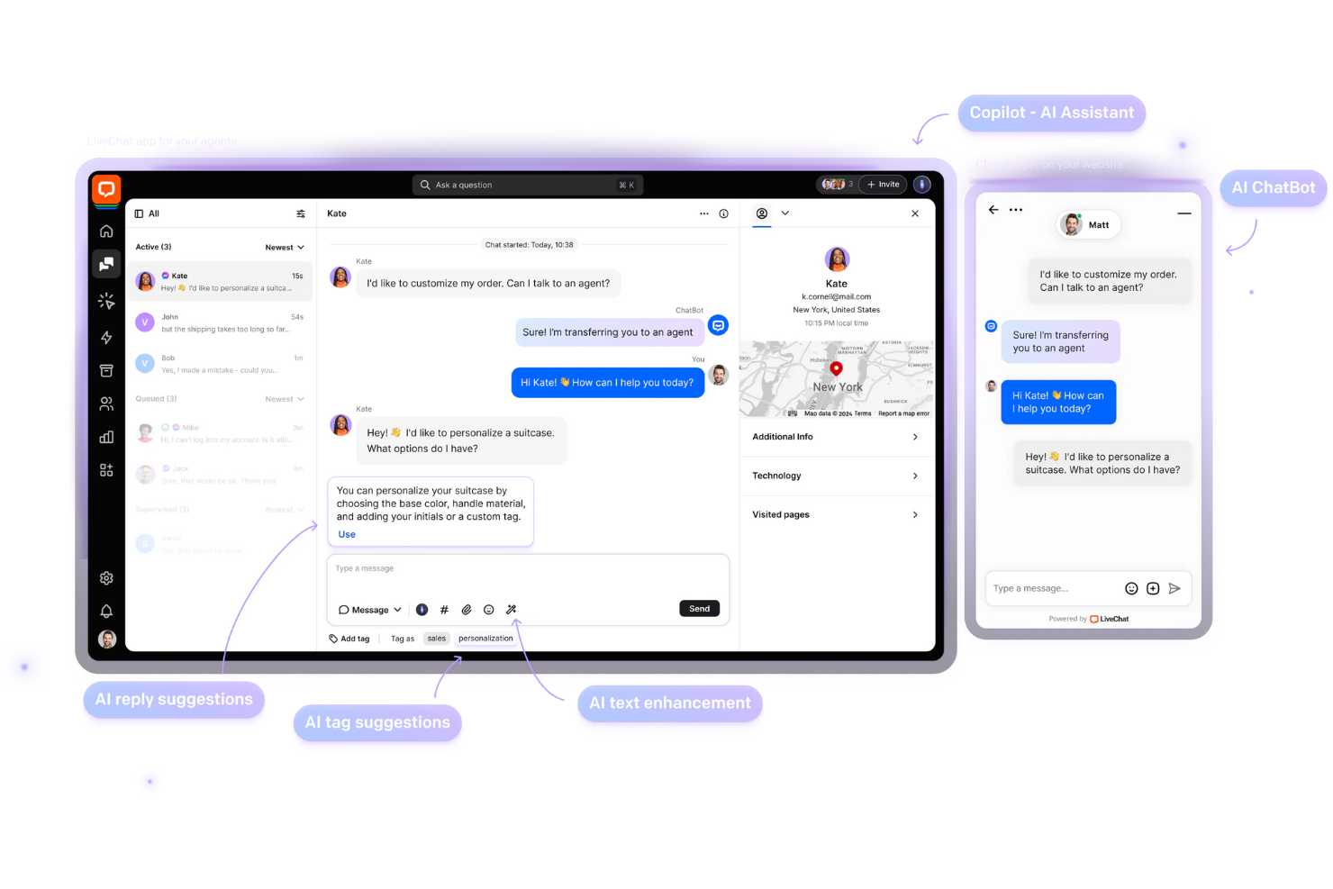  screenshot - Reseña de LiveChat: ventajas, desventajas, funciones y precios