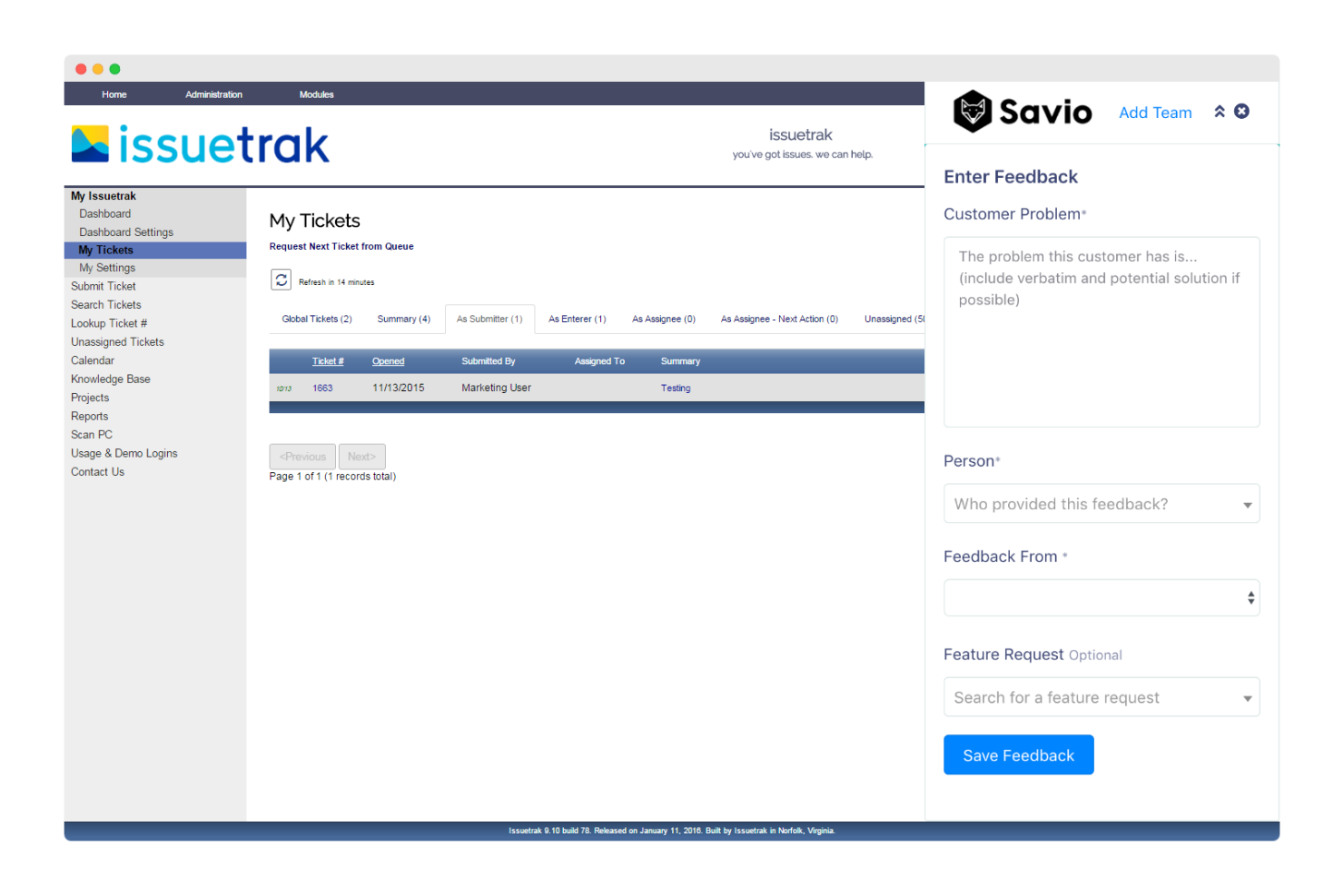  screenshot - Recensione di Issuetrak: vantaggi, svantaggi, funzionalità e prezzi