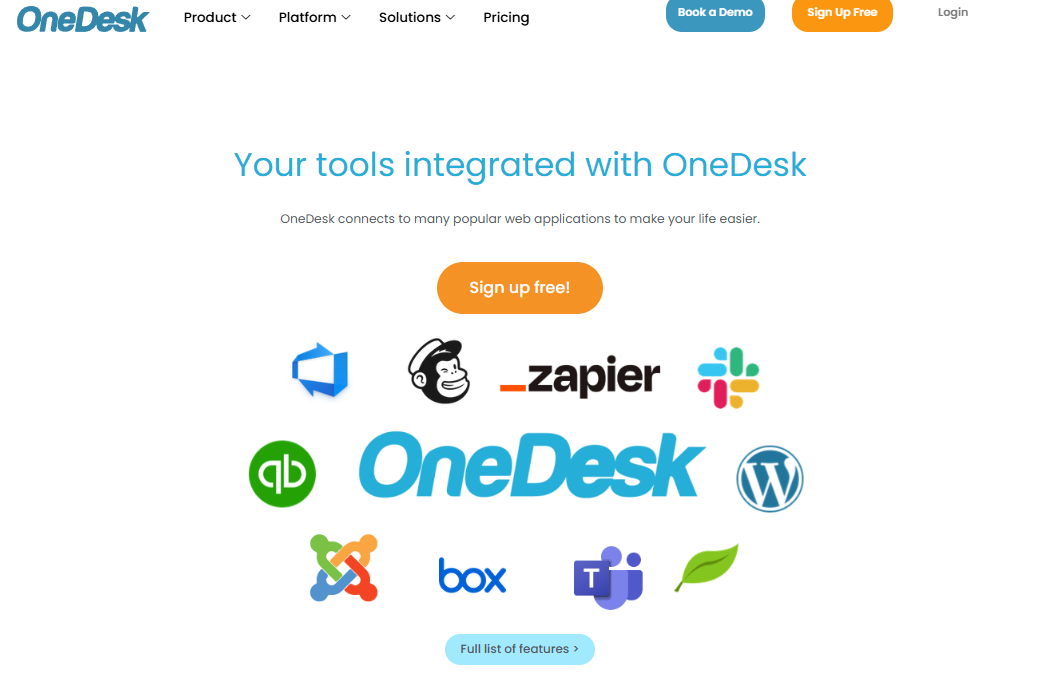  screenshot - OneDesk Review: Pros, Cons, Features and Pricing