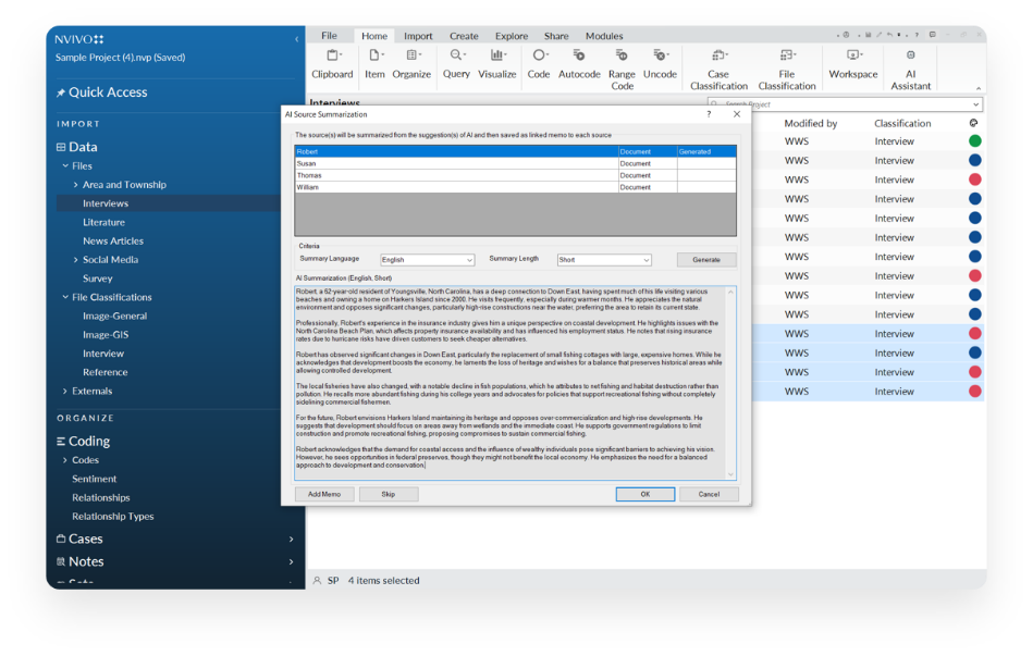  screenshot - Recensione di NVivo: vantaggi, svantaggi, funzionalità e prezzi