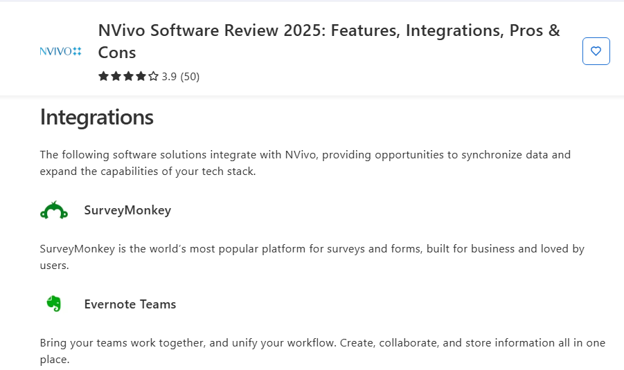  screenshot - Évaluation de NVivo : avantages, inconvénients, fonctionnalités et tarifs