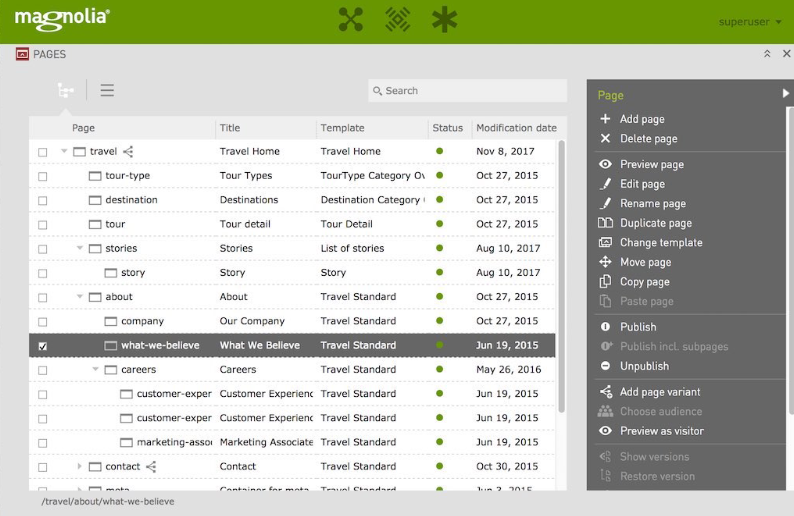  screenshot - Magnolia CMS im Test: Vorteile, Nachteile, Funktionen und Preise