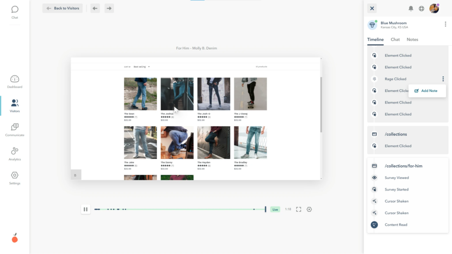  screenshot - Lucky Orange Review: Pros, Cons, Features and Pricing