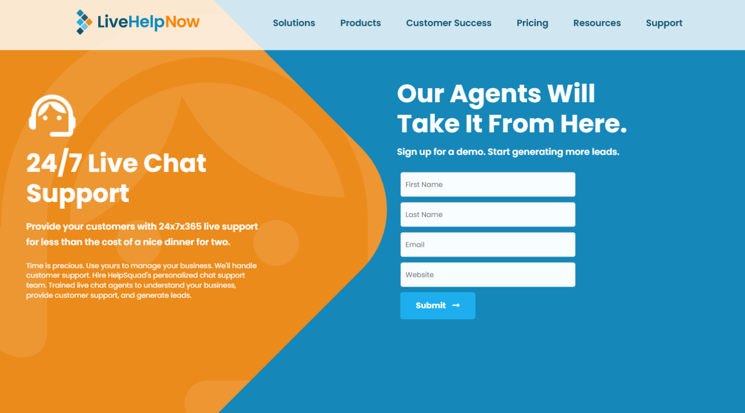  screenshot - LiveHelpNow-arvostelu: hyvät ja huonot puolet, ominaisuudet ja hinnoittelu
