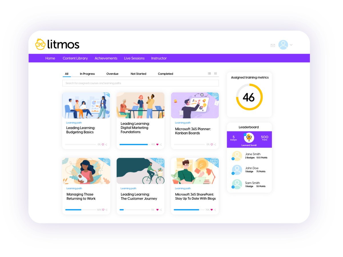  screenshot - Litmos-recension: Fördelar, nackdelar, funktioner och priser