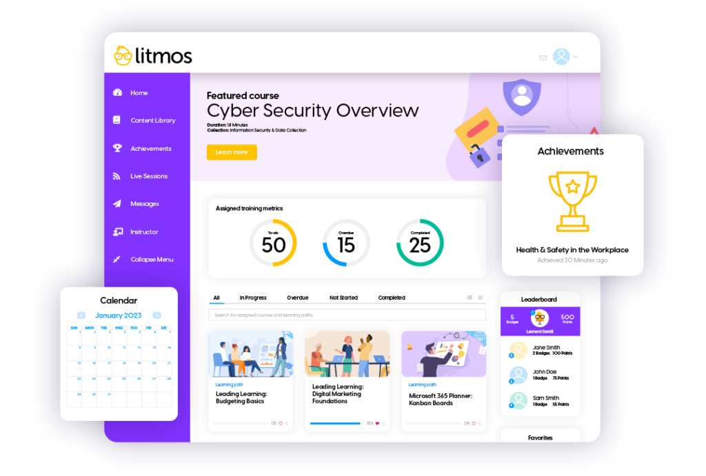  screenshot - Litmos-recension: Fördelar, nackdelar, funktioner och priser