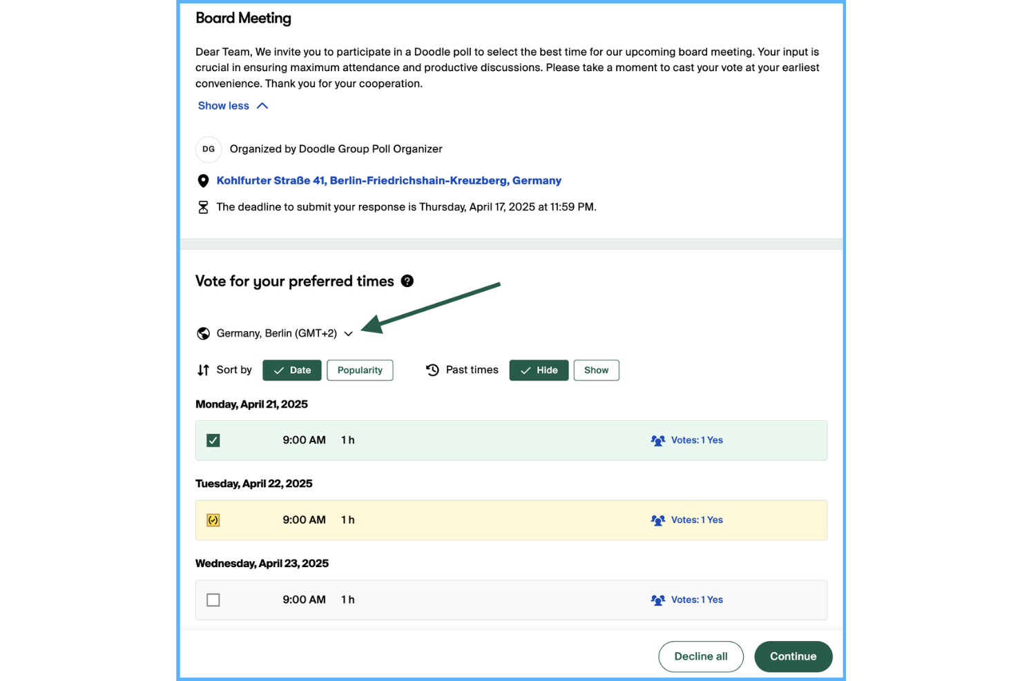  screenshot - Doodle Review: Pros, Cons, Features, and Pricing