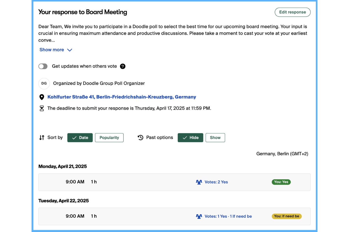  screenshot - Doodle Review: Pros, Cons, Features, and Pricing