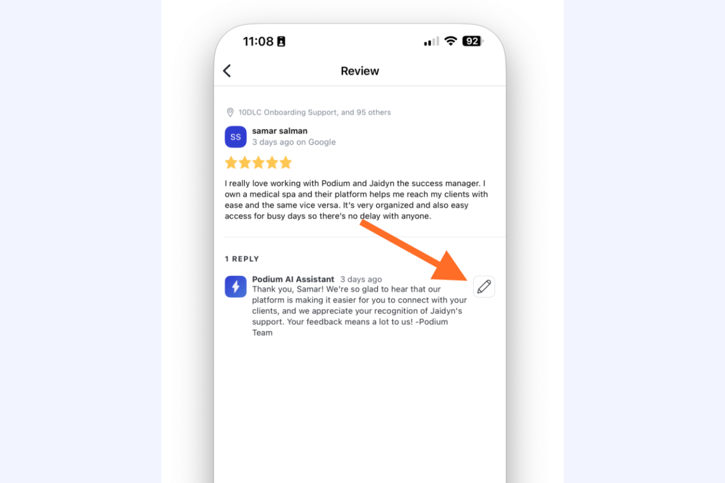  screenshot - Avis sur Podium : avantages, inconvénients, fonctionnalités et tarifs