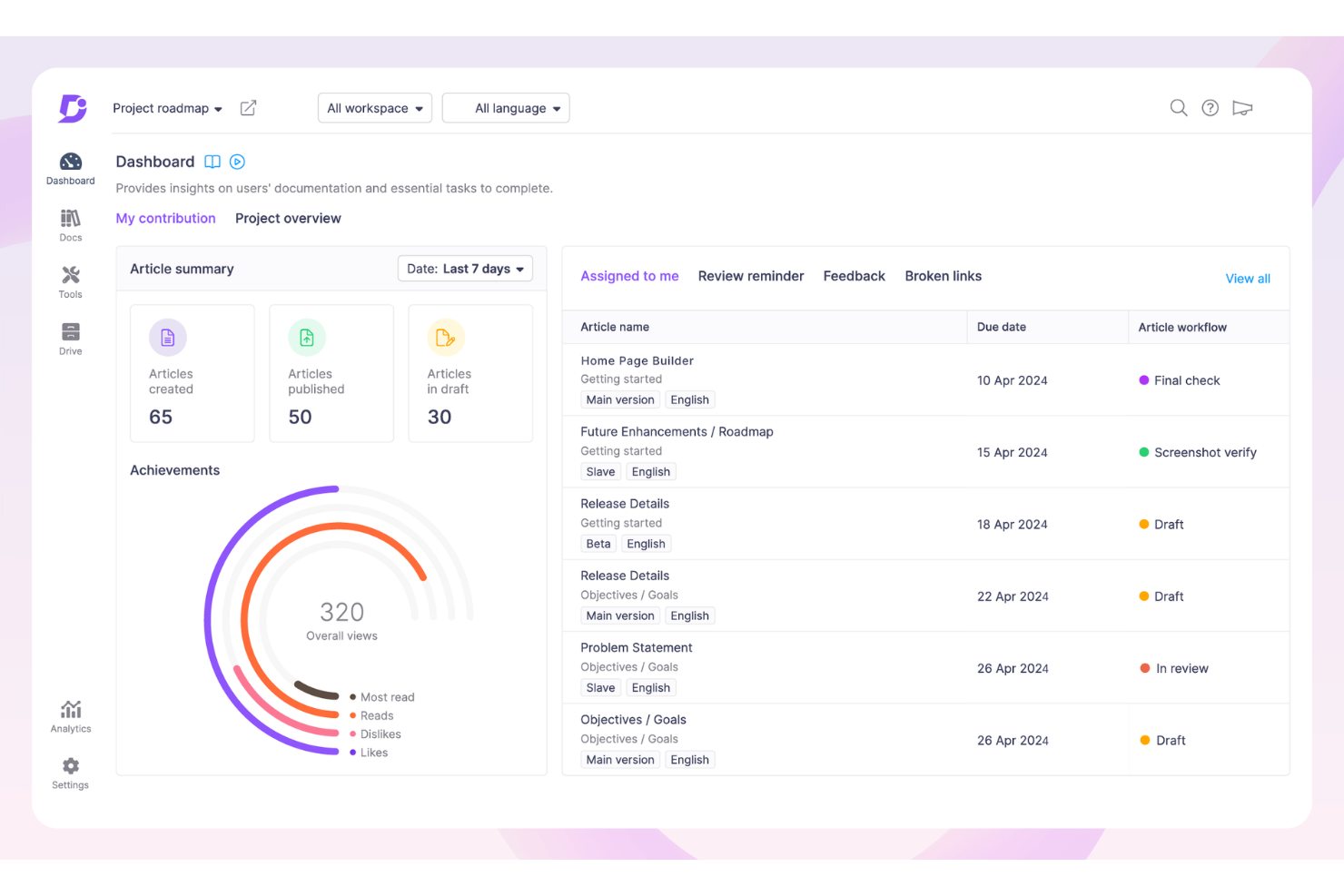  screenshot - Document360 Review: Pros, Cons, Features, and Pricing