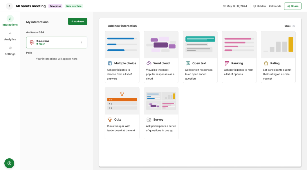  screenshot - Slido-Bewertung: Vor- und Nachteile, Funktionen und Preise