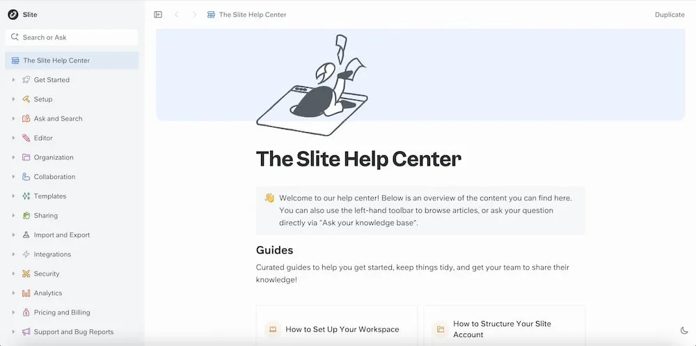  screenshot - Avis sur Slite : Avantages, Inconvénients, Fonctionnalités et Tarification