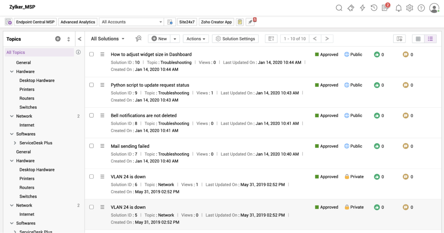  screenshot - ManageEngine ServiceDesk Plus -arvostelu: hyvät ja huonot puolet, ominaisuudet ja hinnoittelu