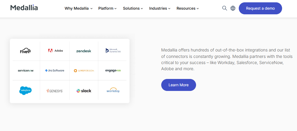  screenshot - Medallia-arvio: hyvät ja huonot puolet, ominaisuudet ja hinnoittelu