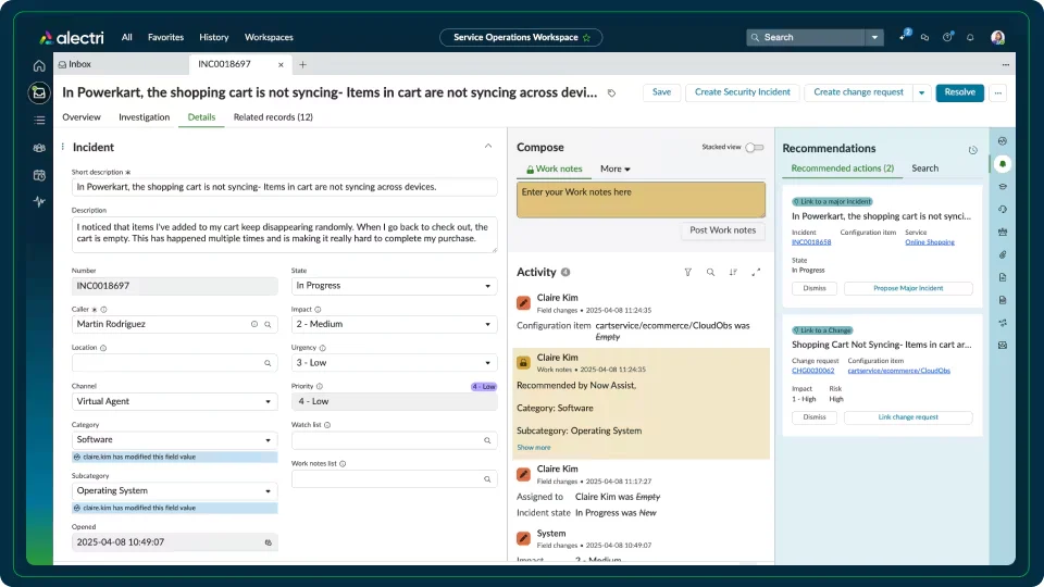  screenshot - Avis ServiceNow : avantages, inconvénients, fonctionnalités et tarifs