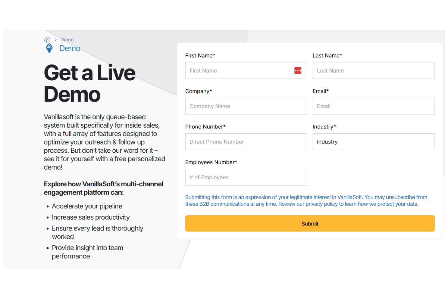  screenshot - Vanillasoft Review: Pros, Cons, Features, and Pricing