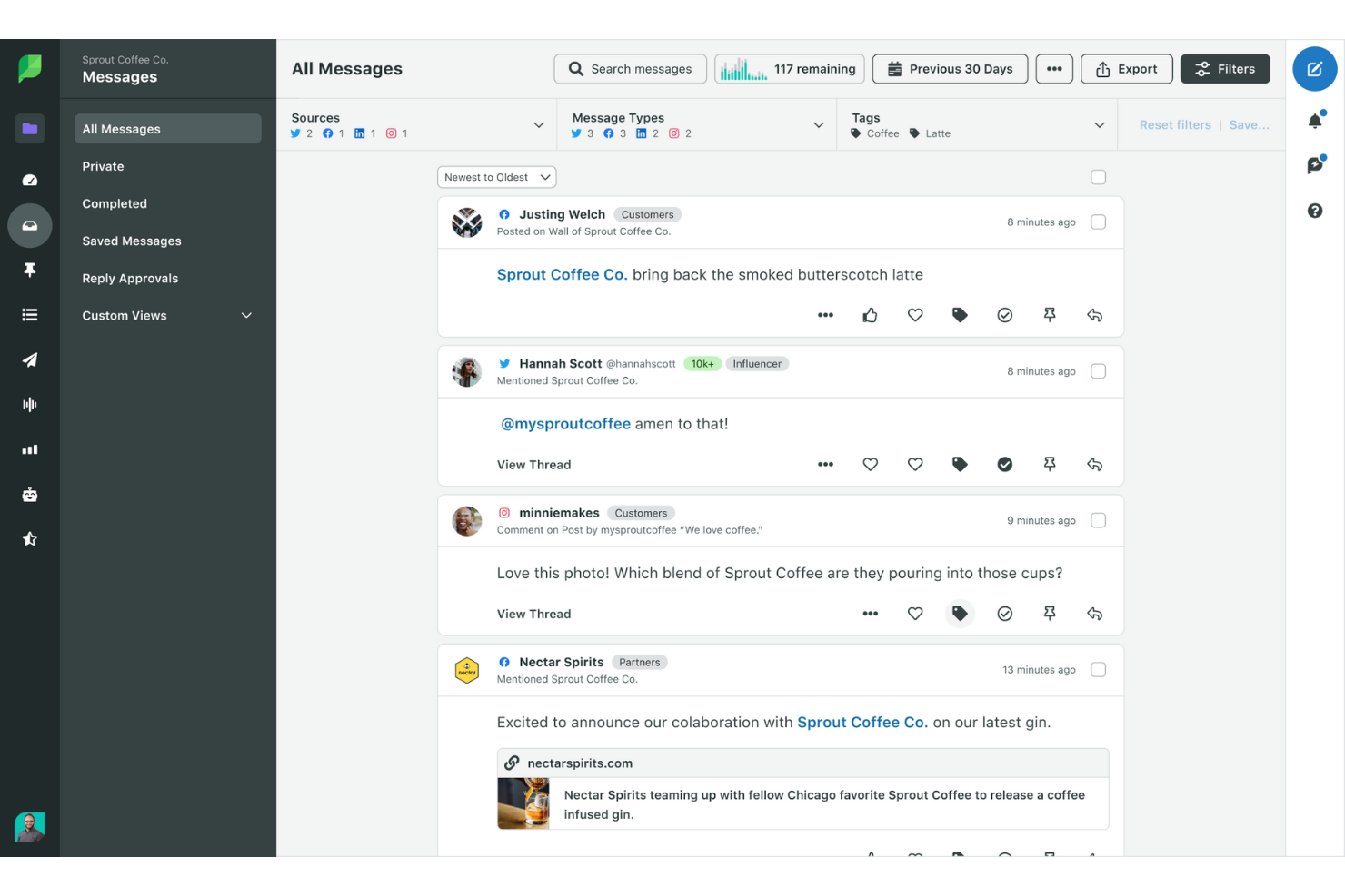  screenshot - Sprout Social Review: Pros, Cons, Features, and Pricing