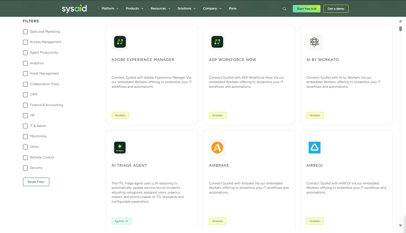  screenshot - SysAid-beoordeling: Voor- en nadelen, functies en prijsstelling