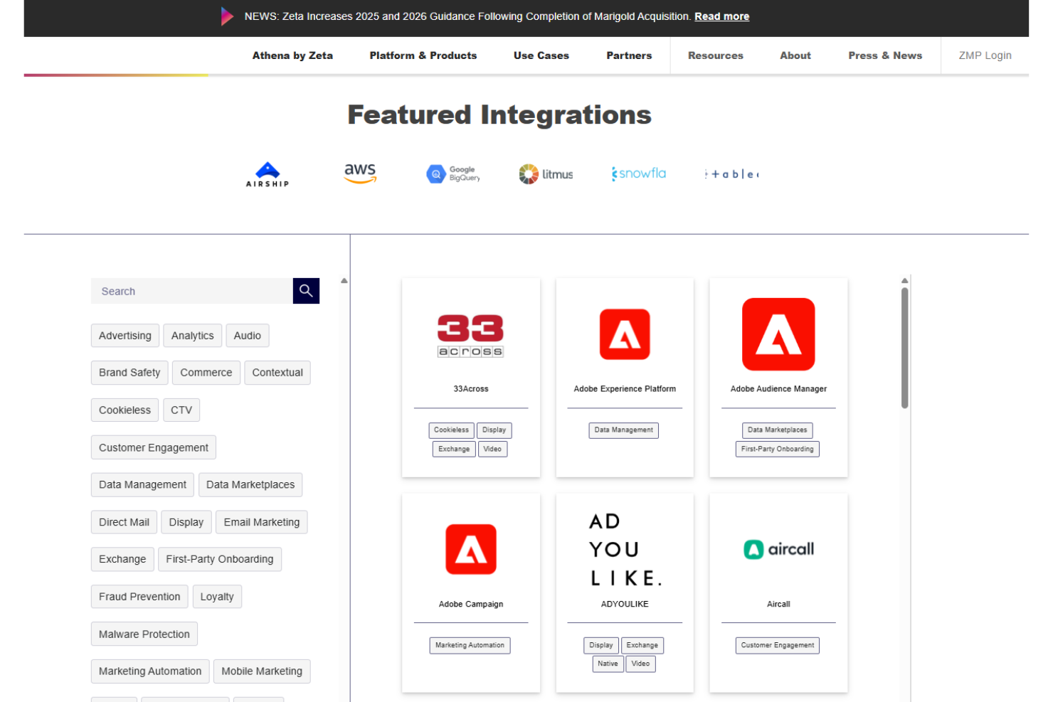  screenshot - Zeta Global Bewertung: Vor- und Nachteile, Funktionen und Preise