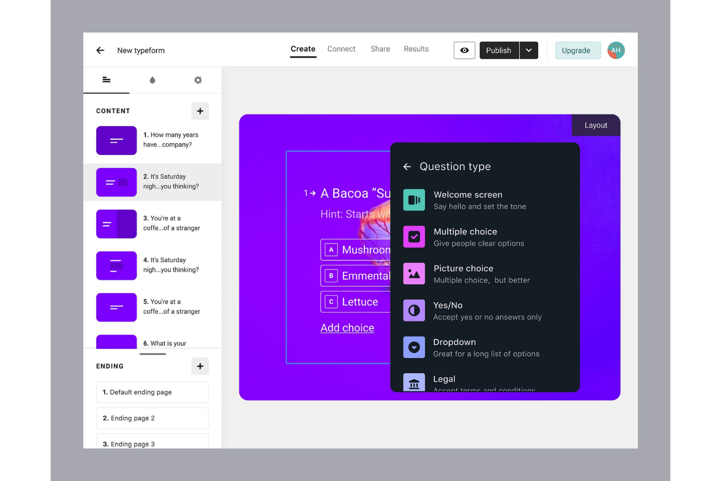  screenshot - Typeform-anmeldelse: Fordele, ulemper, funktioner og priser