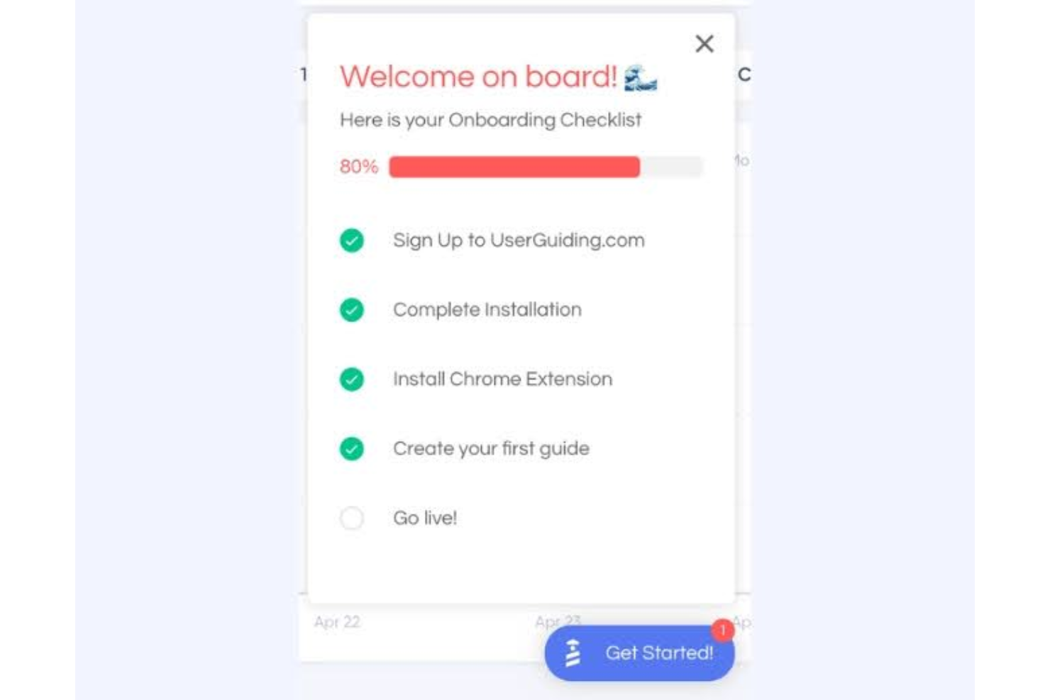  screenshot - Recensione di UserGuiding: vantaggi, svantaggi, funzionalità e prezzi