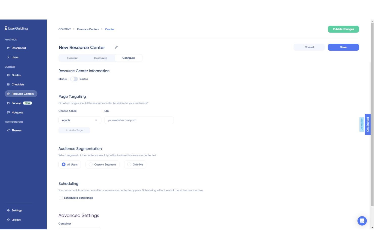  screenshot - Recensione di UserGuiding: vantaggi, svantaggi, funzionalità e prezzi