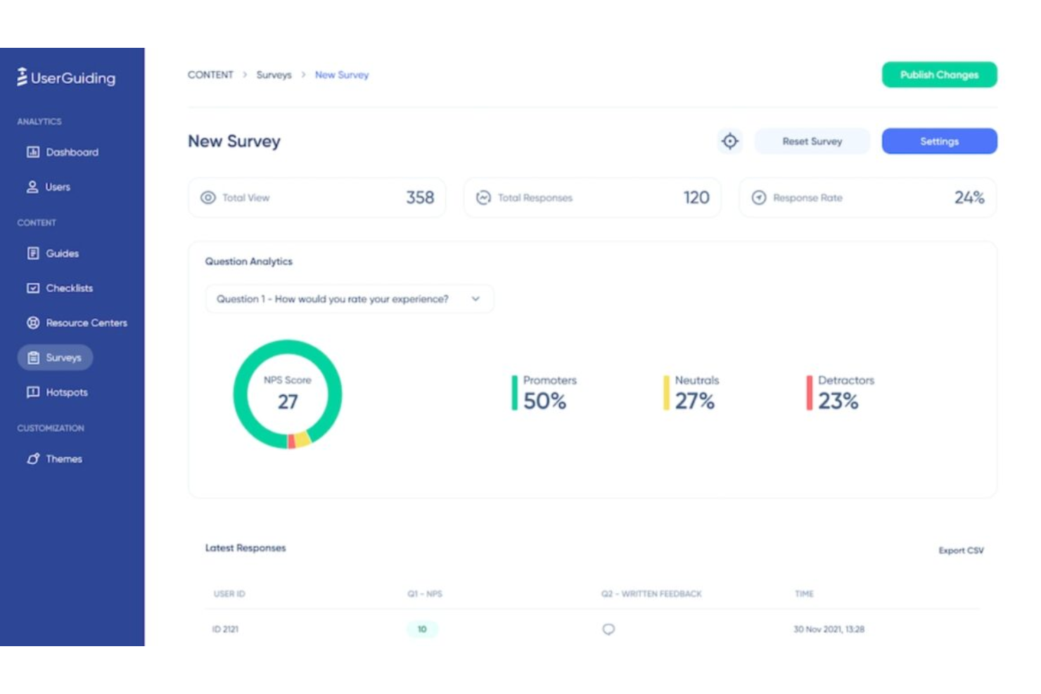  screenshot - Recensione di UserGuiding: vantaggi, svantaggi, funzionalità e prezzi