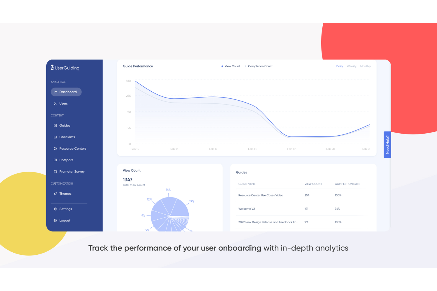  screenshot - Recensione di UserGuiding: vantaggi, svantaggi, funzionalità e prezzi
