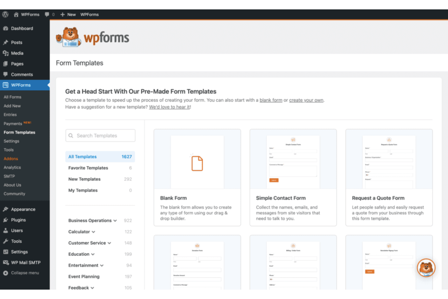  screenshot - WPForms-arvostelu: hyvät ja huonot puolet, ominaisuudet ja hinnoittelu