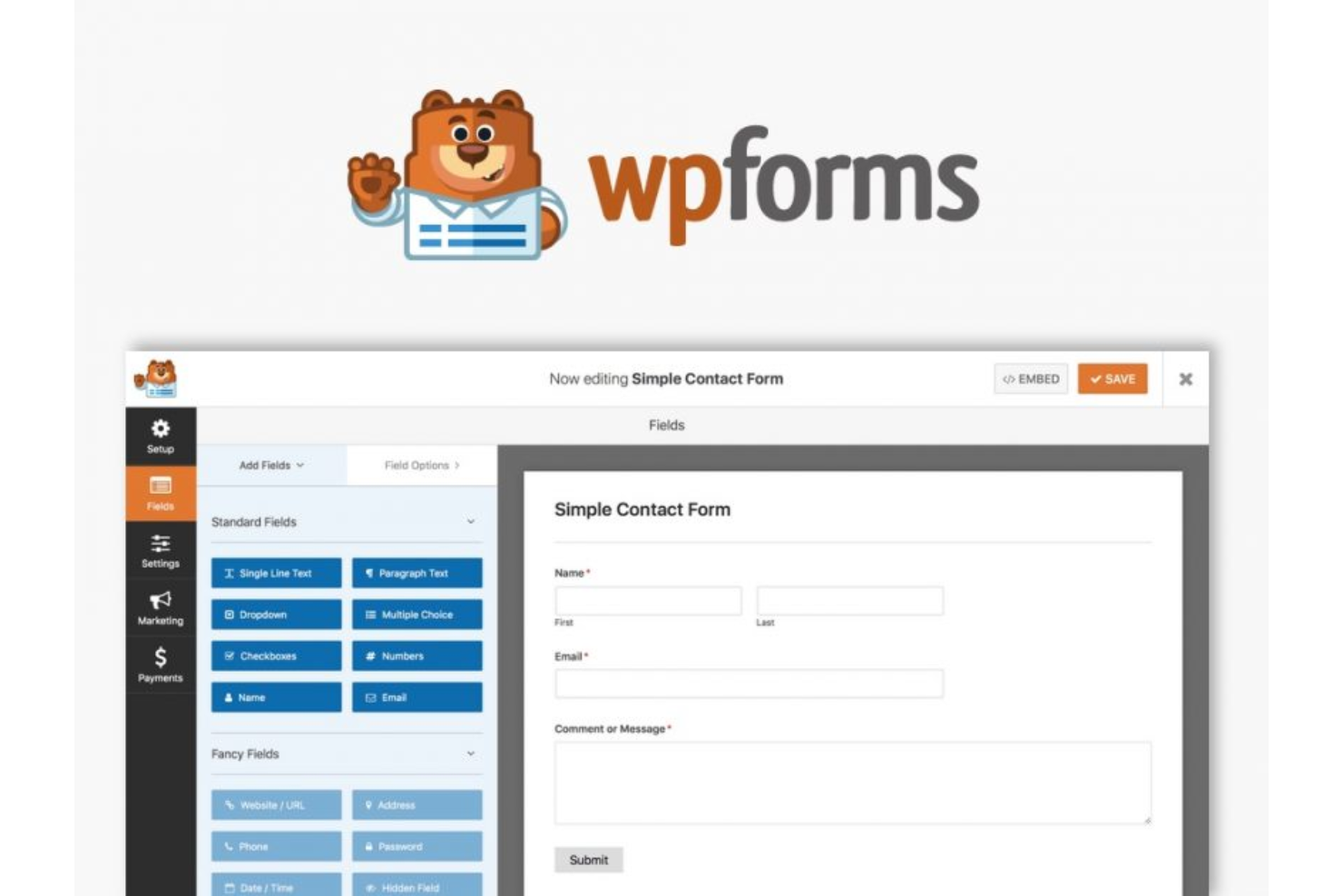  screenshot - WPForms-arvostelu: hyvät ja huonot puolet, ominaisuudet ja hinnoittelu