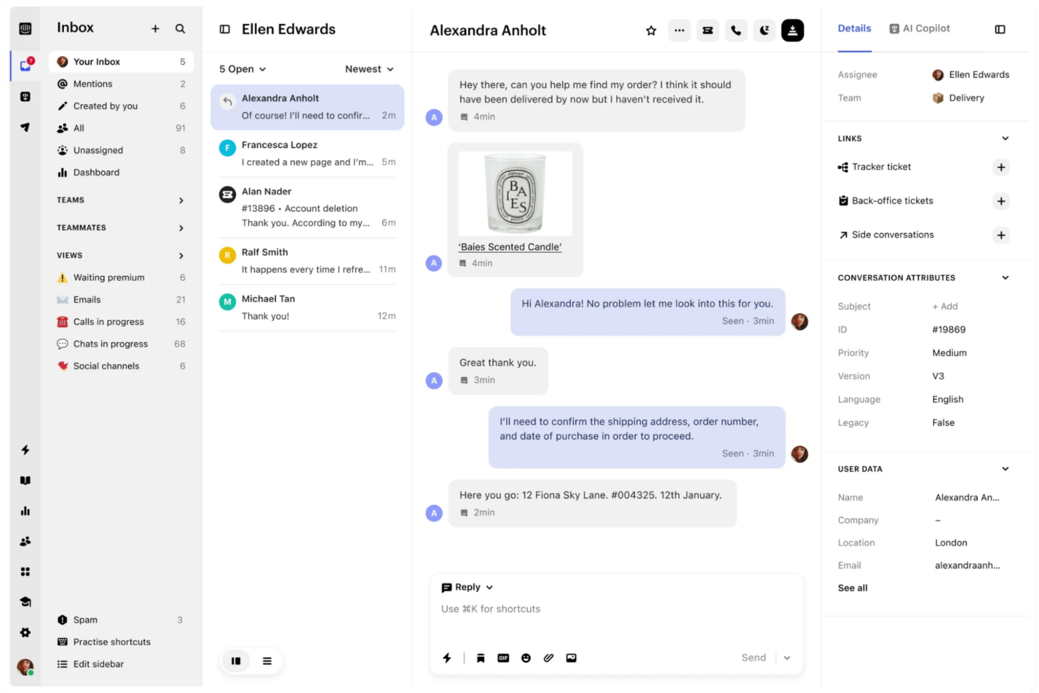  screenshot - Intercom-Bewertung: Vor- und Nachteile, Funktionen und Preise