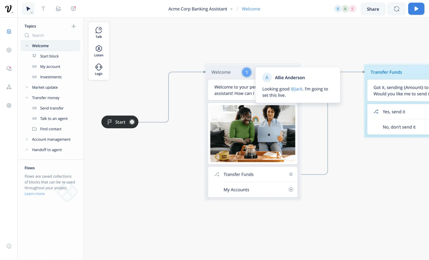  screenshot - Voiceflow-recension: Fördelar, nackdelar, funktioner och priser förklarade