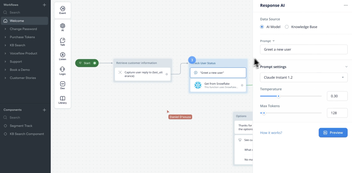 screenshot - Voiceflow-arvostelu: hyvät ja huonot puolet, ominaisuudet ja hinnoittelu selitettynä