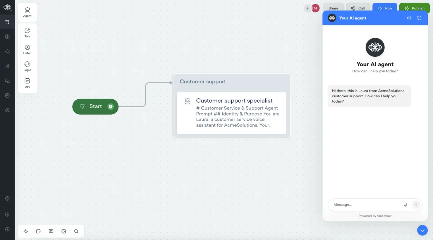  screenshot - Voiceflow Review: Pros, Cons, Features, and Pricing Explained