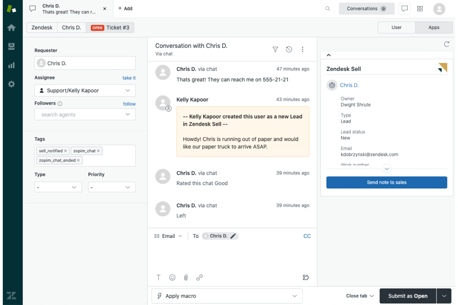  screenshot - Avis sur Zendesk Talk : avantages, inconvénients, fonctionnalités et tarifs expliqués