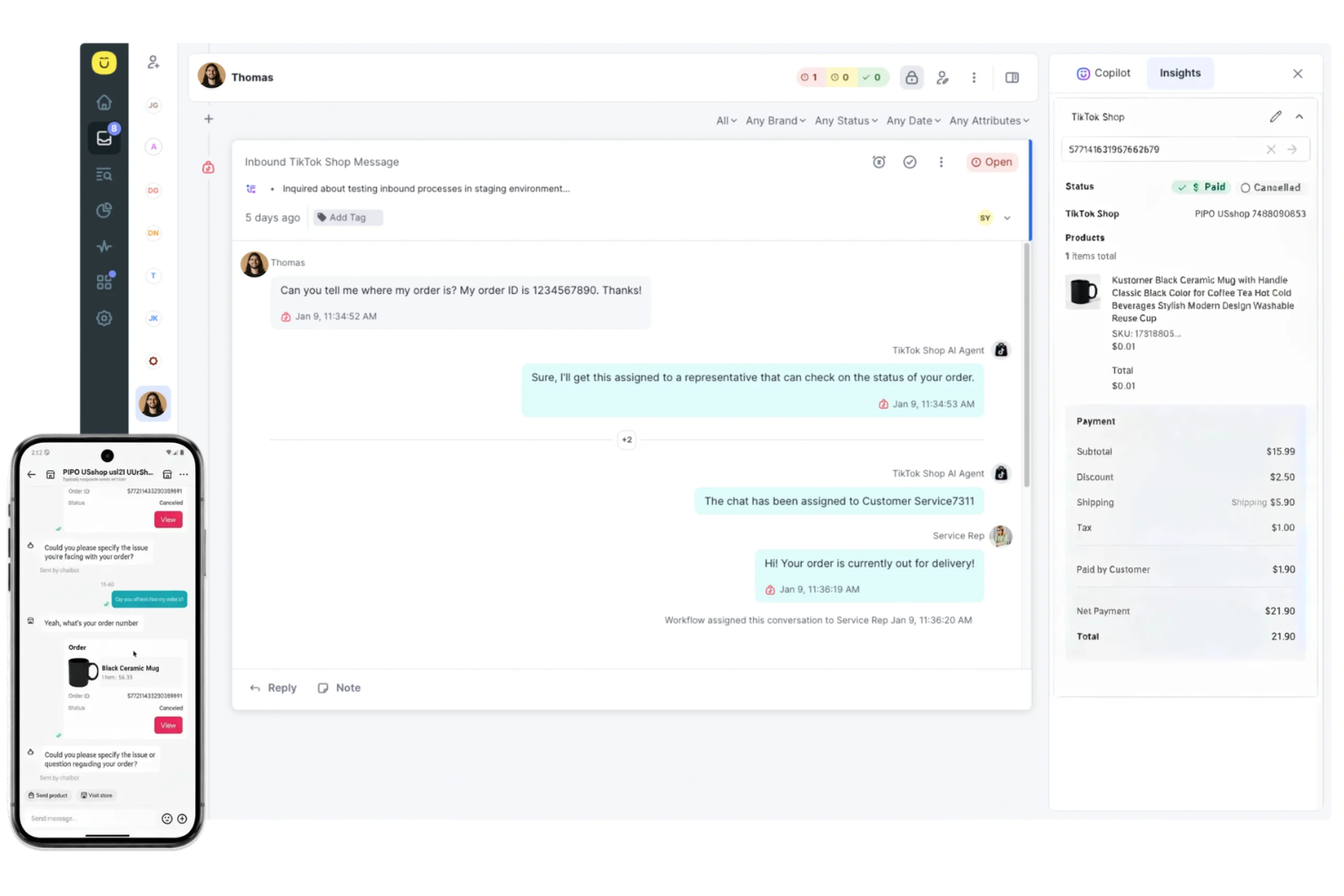  screenshot - Avis sur Kustomer : avantages, inconvénients, fonctionnalités et tarification expliqués