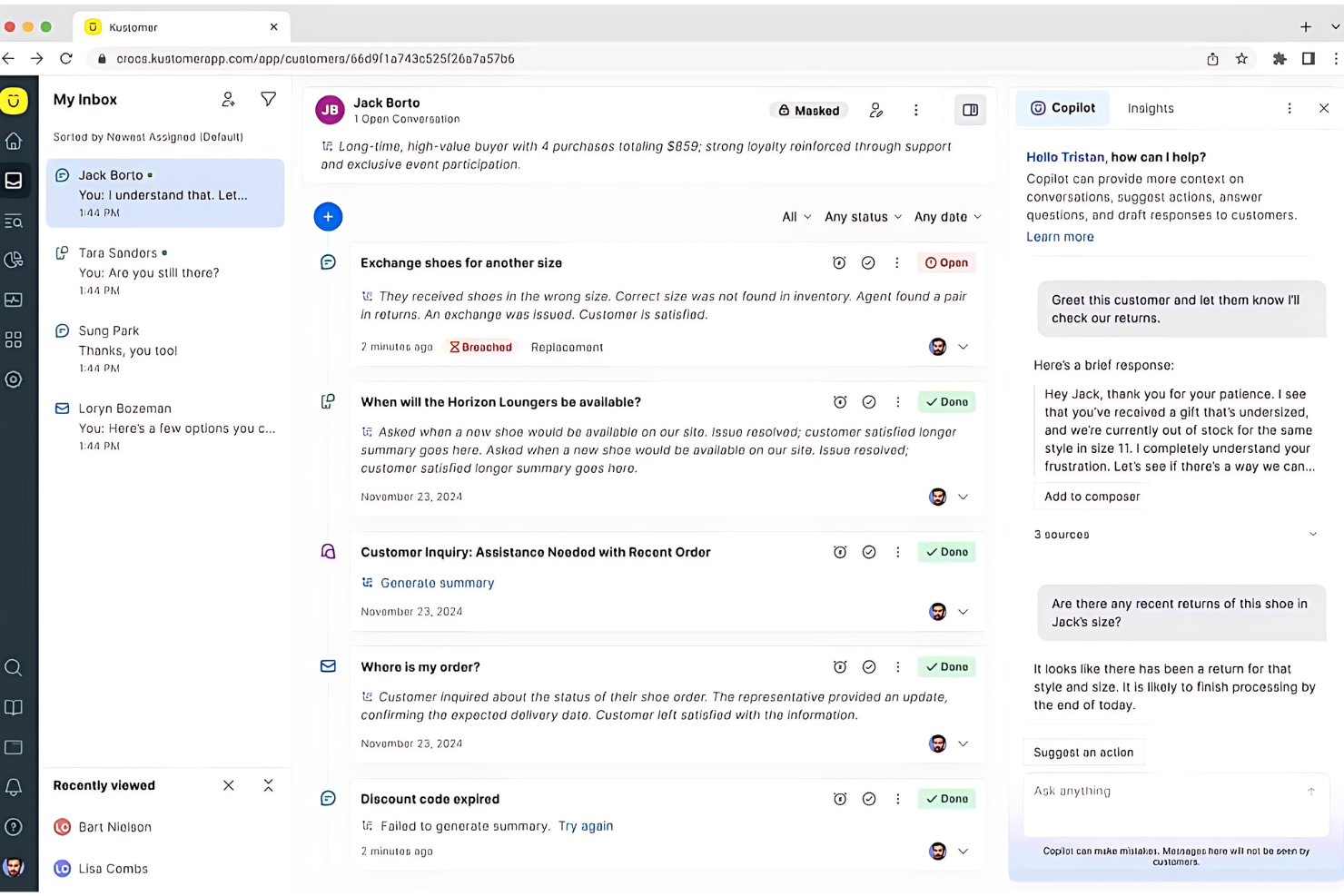  screenshot - Kustomer-beoordeling: voordelen, nadelen, functies en prijzen uitgelegd