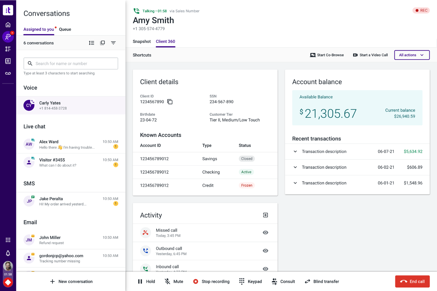  screenshot - Talkdesk-arvostelu: hyvät ja huonot puolet, ominaisuudet ja hinnoittelu