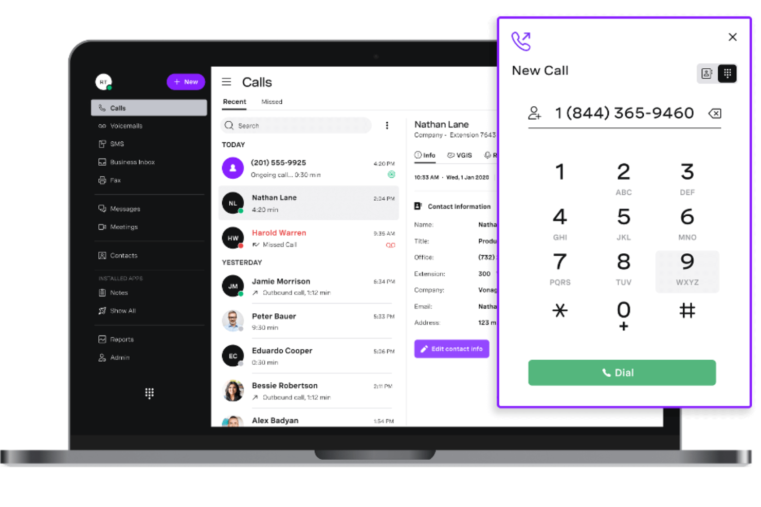 Vonage screenshot - 10 beste Talkdesk-Alternativen für Contactcenter im Jahr 2026